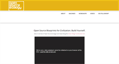 Desktop Screenshot of opensourceecology.org